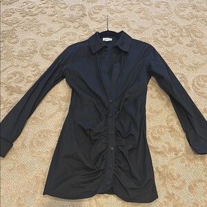 Superdown Button Up Collared Mini Dress